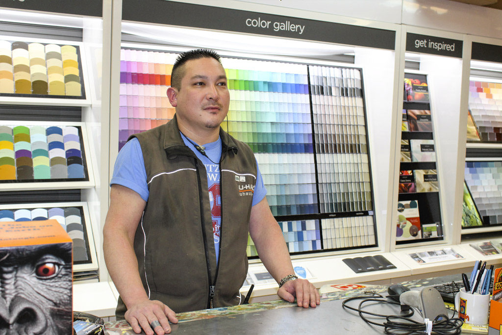 Sho, who says everyone knows him by just one name, is the general manager of Lutz Hardware in historic downtown Camas. He says the hardware store doesn’t have too many customers who take advantage of the current sales tax exemption for residents in states like Oregon that have little to no sales tax. Out of maybe 200 shoppers each week, Sho says perhaps three or four are from Oregon and fill out paperwork to get the sales tax exemption. Photo by Kelly Moyer