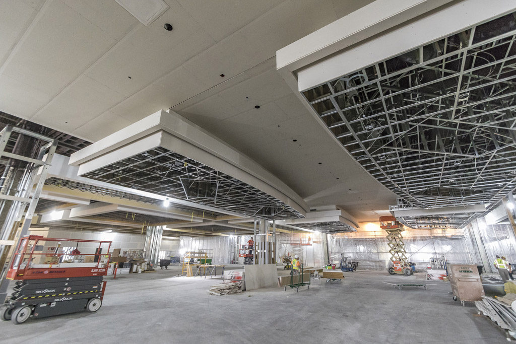 The inside of the new ilani casino-resort is quickly taking shape. Pictured here on Wed., Oct. 5, the casino is nearly three-fourths of the way toward completion and is on track for its April of 2017 opening. Photo by Mike Schultz