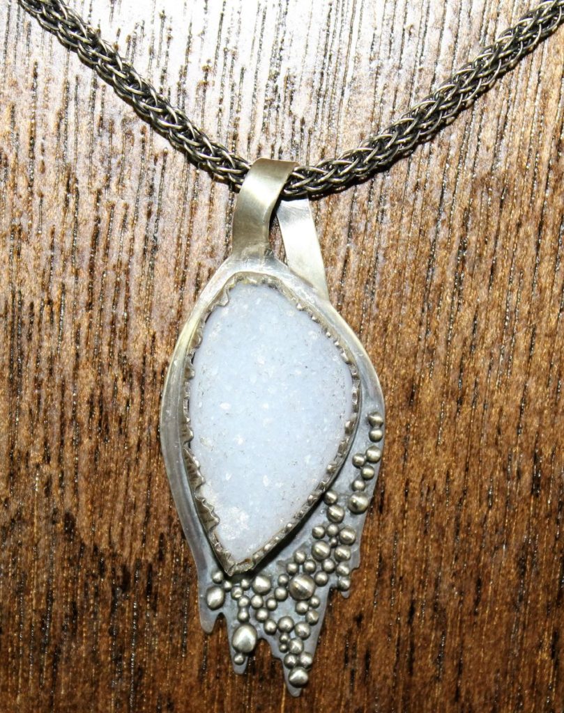 A druzy necklace, created by jewelry artist Barbara Kay Bureker, drew many gasps of admiration at this year’s Clark County Open Studios Tour, which gives the public a chance to view artist studios throughout the county.