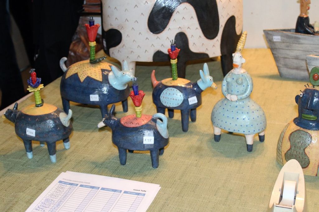 Another set of ceramic sculptures by Vancouver artist Kim Murton, one of 50 Clark County artists participating in this year’s Open Studios art tour.