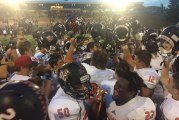 Battle Ground celebrates a 48-26 win over Mountain View