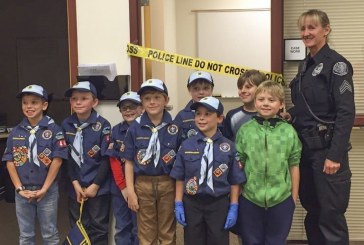 Cub Scouts encounter mock crime scene at Battle Ground Police Department