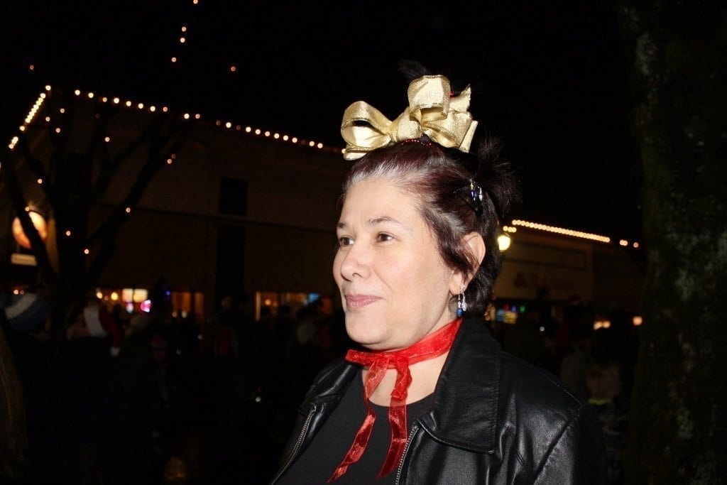 Aileen Hernandez, an employee at Liberty Theatre in downtown Camas, dressed up like a Who from Whoville, to celebrate the 2016 Camas Hometown Holidays celebration, held Fri., Dec. 2, in downtown Camas. The Liberty Theatre was showing the 2000 movie version of Dr. Seuss’ ‘How the Grinch Stole Christmas’ during the holiday celebration. Photo by Kelly Moyer