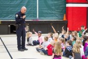 Police, firefighters visit Woodland Primary School