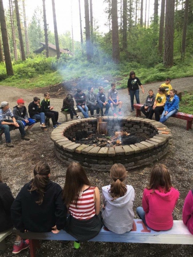 One of the many outdoor features at Camp Hope is a large fire pit that can be used by youth and their families, groups and more for an authentic camp experience. Photo from Camp Hope website