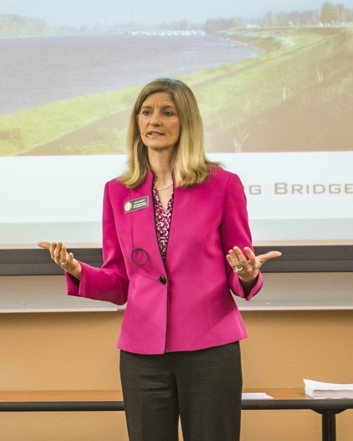 Reps. Liz Pike and Vicki Kraft held a Transportation Solutions Legislative Town Hall Saturday morning at Clark College’s east campus. A standing room only crowd heard from transportation experts and also had a chance to share their thoughts with the lawmakers.