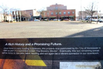 Waterfront developer sets sights on Vancouver’s long-vacant ‘Block 10’ parcel, proposes mixed-use building with grocery store, apartments, retail shops