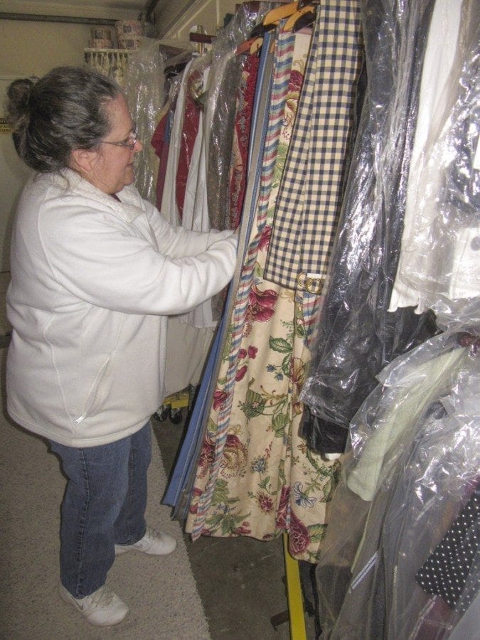 Eileen Trestain supervises 25 volunteers and over 9,000 pieces of clothing, representing the 1840s to the 1940s and worn by interpreters at Fort Vancouver and Vancouver Barracks. Photo courtesy of Carolyn Schultz-Rathbun