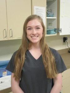 For the past three years, Hannah Stuchlik has volunteered as a surgical assistant at the Humane Society for Southwest Washington. Photo courtesy of Carolyn Schultz-Rathbun