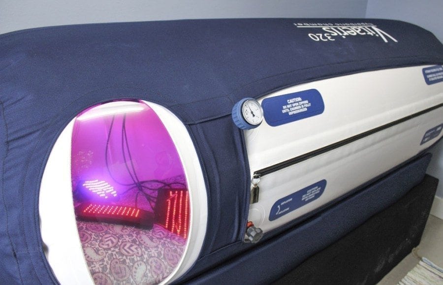 There are two mild hyperbaric oxygen chambers like the one pictured here available at the newly opened Peace Yourself Together holistic health center in Camas. Photo by Kelly Moyer