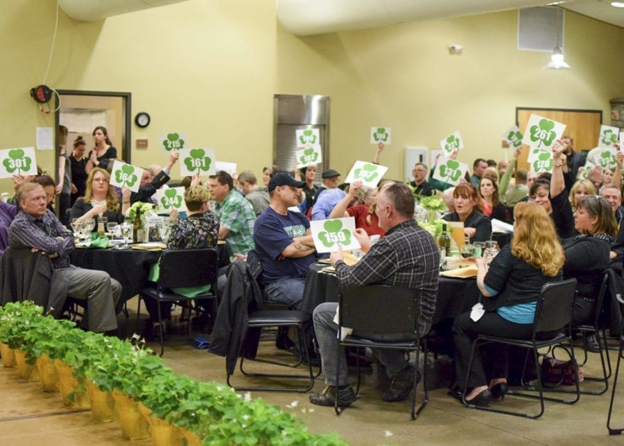 The Lucky Shamrock Auction, the biggest fundraising event of the year for the Rocksolid Community Teen Center, included both live and sil