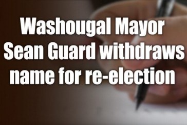Washougal Mayor Sean Guard withdraws name for re-election