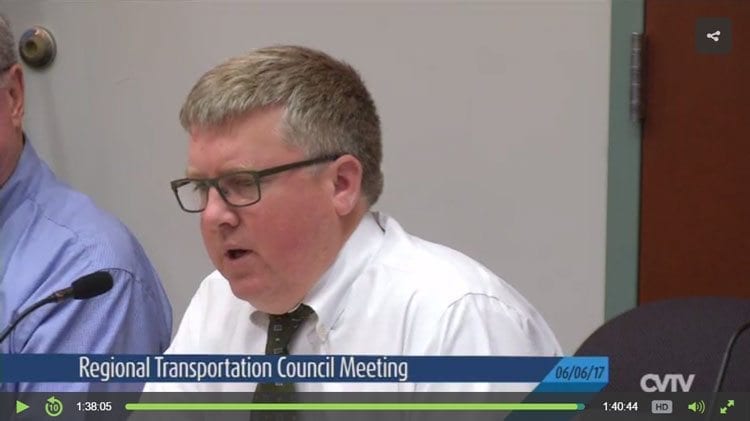 Click image to view portion of video from the Regional Transportation Council (06-06-17) meeting.