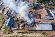Blaze destroys large hay barn in Ridgefield