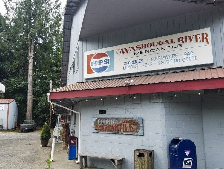 The Washougal River Mercantile, celebrating its 100th year in business this year, also enjoys the business generated by the crowds flocking to the Washougal MX Park every year for the Washougal MX National. Photo by Paul Valencia