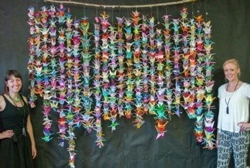 Woodland Intermediate School students/staff created 1,000 paper cranes to rally support for third grader