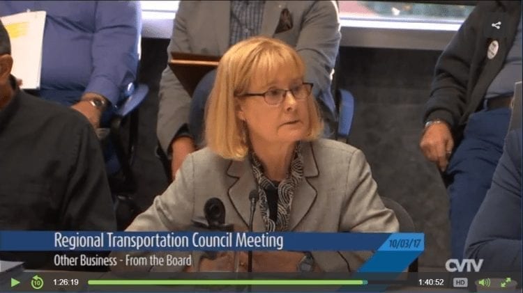 Regional Transportation Council (10-03-17). Click to view clip.