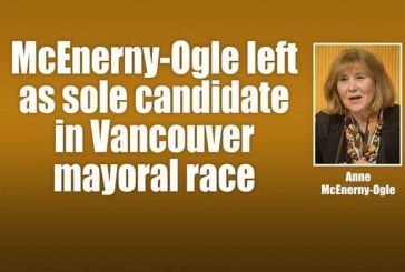 McEnerny-Ogle left as sole candidate in Vancouver mayoral race