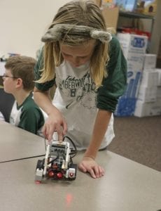 The LEGO Robotics Club at Tukes Valley Middle School will get a boost thanks to OSPI grants. Photo courtesy of Battle Ground School District