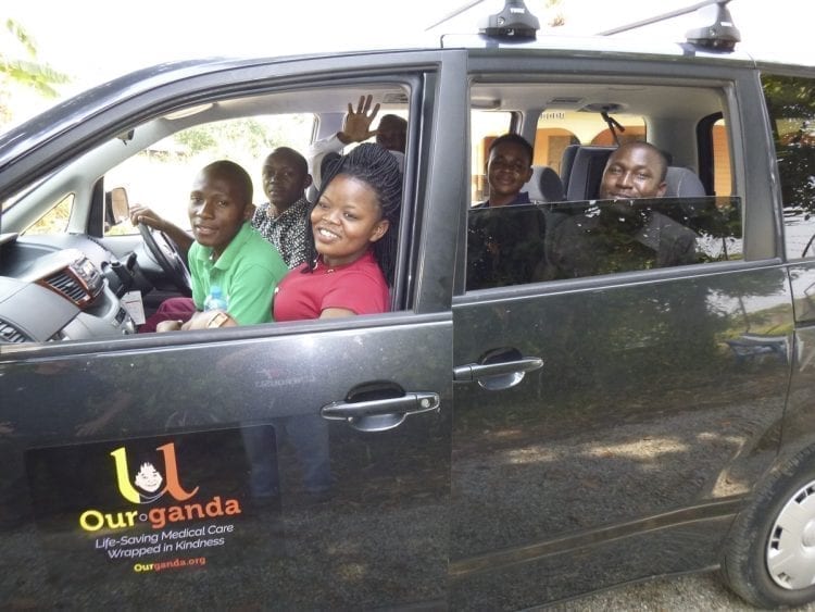 The Ourganda master medical team uses this van to travel between three villages Ourganda has established a presence in, and is used to provide medical aid and transport for local villagers. Photo courtesy of Ron Gladden