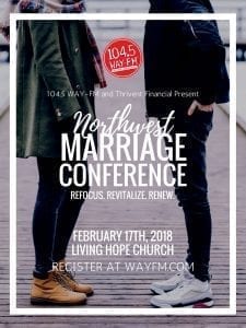 The NW Marriage Conference is designed to provide couples with tools and information needed to work through difficulties and improve their marriage. Photo courtesy of WAY-FM