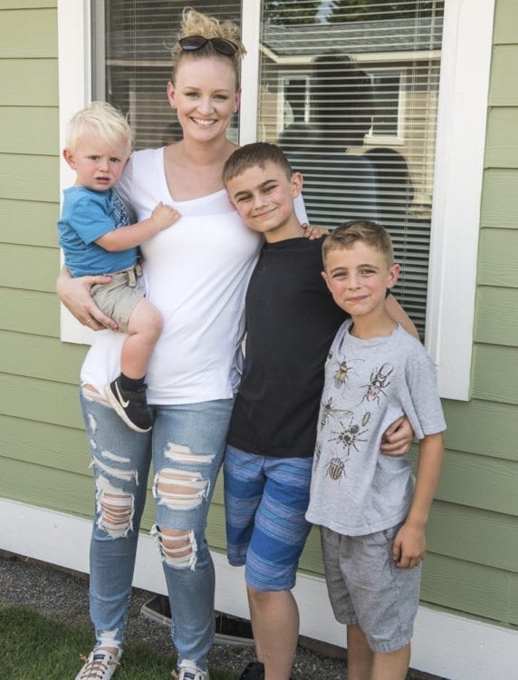 Tiffany Hauxhurst and her children will have their new home dedicated at a Evergreen Habitat for Humanity event Sunday in Vancouver. Photo courtesy of Evergreen Habitat for Humanity