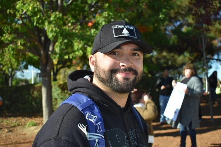 Joey Gibson is shown here at a rally in Vancouver this past January. Photo courtesy of Joey Gibson