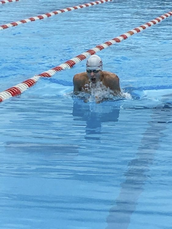 Josh Bottelberghe has won two state titles in the 100 breaststroke, plus one in the 200 freestyle, and one as a member of Columbia River’s 200 free relay team. He is looking for more later this month at his final high school state meet. Photo courtesy of Sheri Bottelberghe