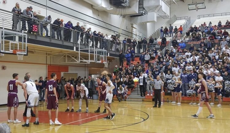 Skyview fans were hanging over the rail to get a closer look at their team Saturday. Enumclaw ended up beating the Storm, but Skyview and fans will get to go to Tacoma next week. Photo by Paul Valencia