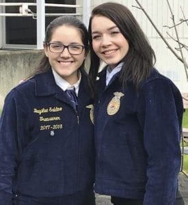 Prairie High School seniors BayLee Saldino (left) and Kaitlyn Rose (right) are shown here. Photo courtesy of Battle Ground Public Schools