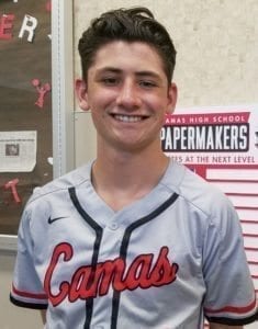 Caleb Field, a senior at Camas High School, has earned academic scholarships and is expected to attend Gonzaga University. While there, he still expects to help run a charity he started to get baseball equipment to players in the Dominican Republic. Photo by Paul Valencia