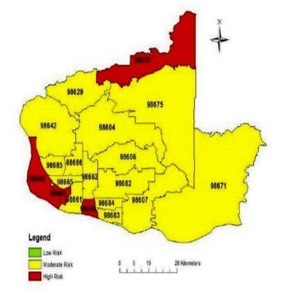 Clark County Wa Zip Code Map Experts say radon risk extreme in parts of Clark County 