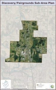This document shows the area of proposed development around the Clark County Fairgrounds. (Click to open PDF) Image courtesy Clark County Public Works