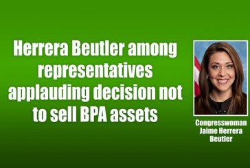 Herrera Beutler among representatives applauding decision not to sell BPA assets
