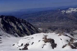 The crater of Mount St. Helens is seen from the summit The crater of Mount St. Helens is seen from the summit. Photo by Eric Schwartz