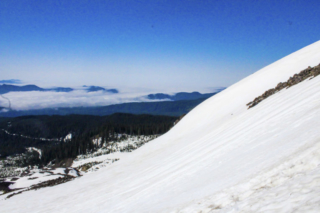 The steep slopes of Mount St. Helens The steep slopes of Mount St. Helens. Photo by Eric Schwartz