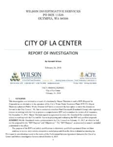 KENNETH WILSON REPORT