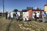 Student artwork beautifies fence line around Ridgefield High School construction site