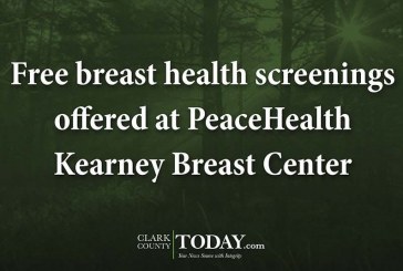 Free breast health screenings offered at PeaceHealth Kearney Breast Center