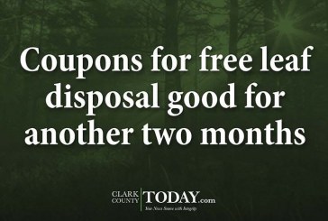 Coupons for free leaf disposal good for another two months