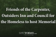 Friends of the Carpenter, Outsiders Inn and Council for the Homeless to host Memorial