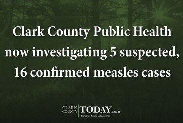 Clark County Public Health now investigating 5 suspected, 16 confirmed measles cases