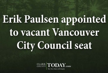 Erik Paulsen appointed to vacant Vancouver City Council seat
