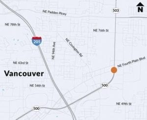 To address the current traffic problems near SR 500 and NE Fourth Plain Blvd., the WSDOT is studying the intersection with local partners to identify possible solutions to improve safety, mobility and travel reliability in the area.