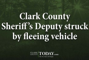Clark County Sheriff’s Deputy struck by fleeing vehicle