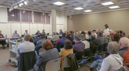 Heidi St. John addresses the Fort Vancouver Regional Library’s Board of Trustees. Photo by Chris Brown