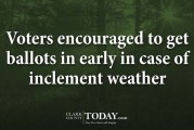 Voters encouraged to get ballots in early in case of inclement weather