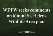 WDFW seeks comments on Mount St. Helens Wildlife Area plan
