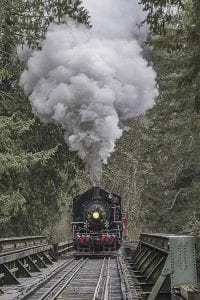 The Chelatchie Prairie Railroad kicks off its 2019 season with a Mother’s Day Steam Train Ride on Sat. & Sun., May 11 & 12, 2019. Photo by Mike Schultz
