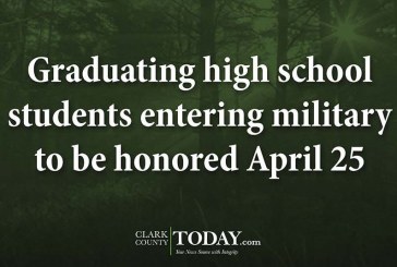 Graduating high school students entering military to be honored April 25